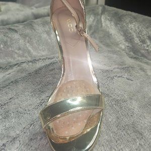 Size 8 Aldo Gold Shoes